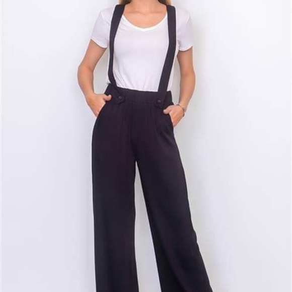 BLAIR BLACK SUSPENDER WOVEN PANTS - Picture 2 of 6
